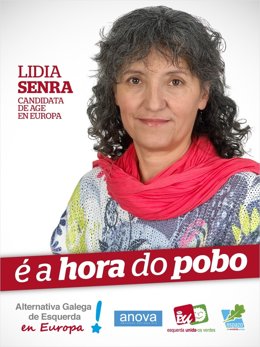 Cartel de Lidia Senra, candidata de AGE