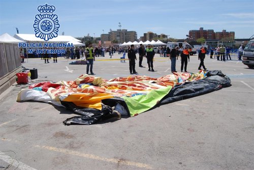 Uno de los castillos hinchables que resultaron afectados