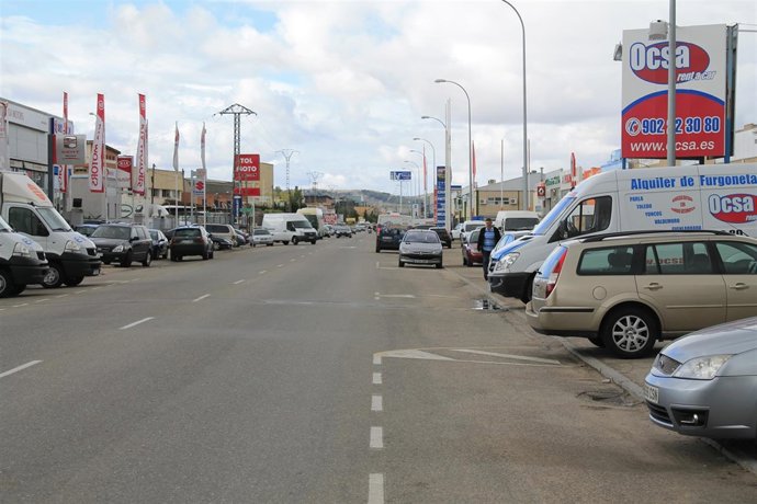 Trabajo, trabajadores, empresas en un polígono industrial
