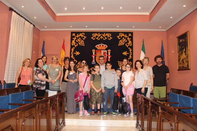 Visita de los profesores europeos de intercambio al Ayuntamiento. 