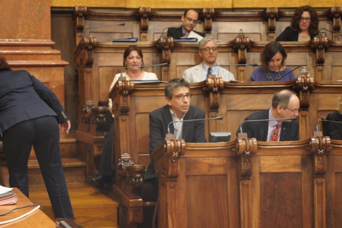 Jordi Martí (PSC), en el pleno del Ayuntamiento                   