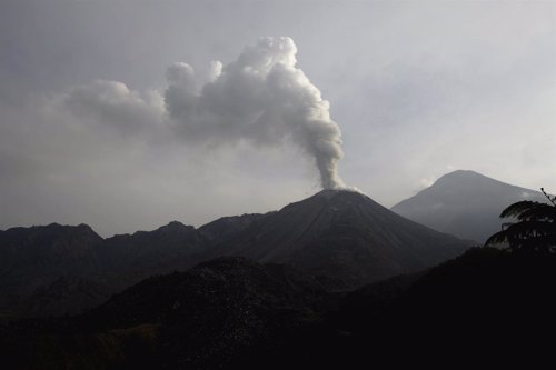 Volcán Santiaguito, en Guatemala