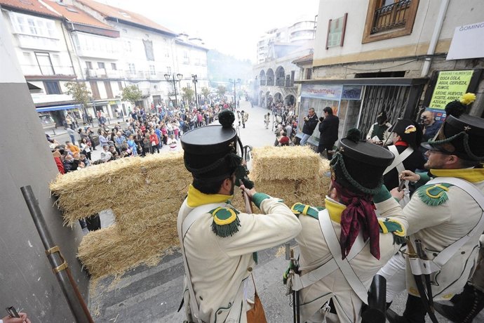 Recreación de la toma del Rastrillar en Laredo