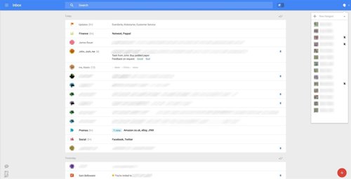 Imagen del nuevo diseño de Gmail 