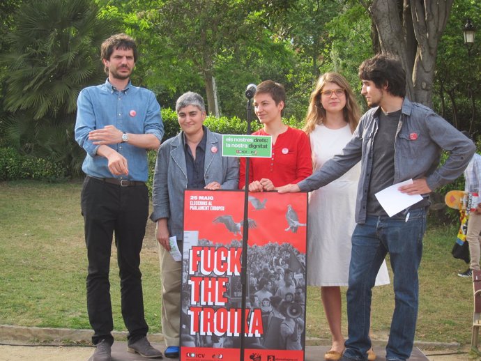 Acto de ICV-EUiA en la Ciutadella con jóvenes de la coalición