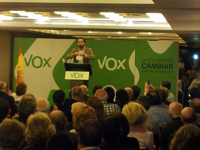 Un momento del acto de Vox
