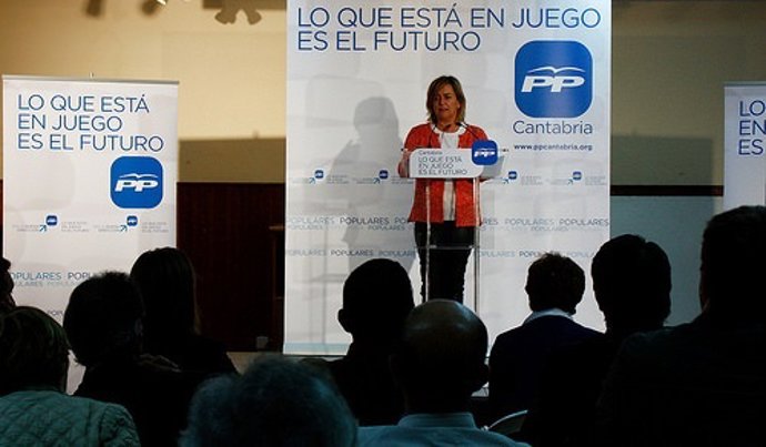 María Luisa Peón en el acto de campaña