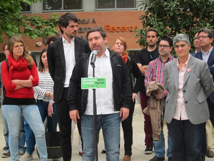 Candidatos de La Izquierda Plural E.Urtasun J.Couso y N.Lozano