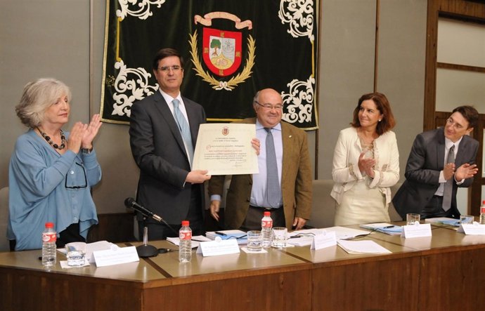 El rector con Santiago Quirce