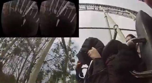 En una montaña rusa con las Oculus Rift