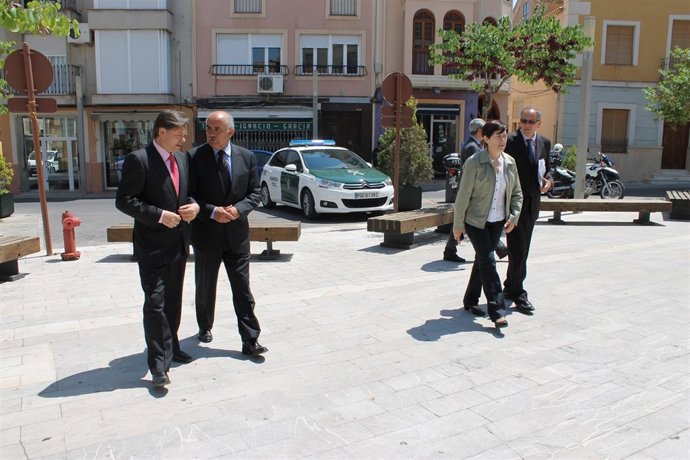 El presidente de la Comunidad, Alberto Garre, durante su visita