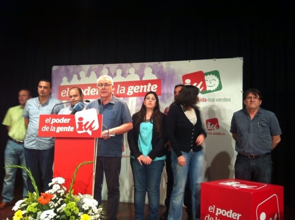 El coordinador federal de IU, Cayo Lara, en Yecla
