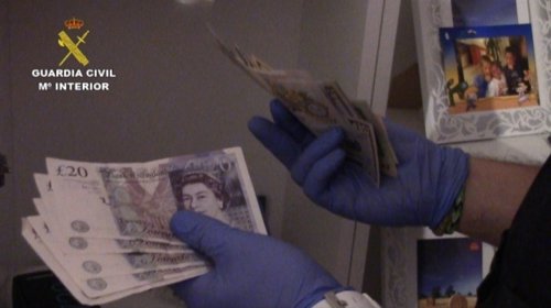 Dinero intervenido en operación Nokan