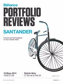 Cartel del Behance Portfolio Reviews de Santander