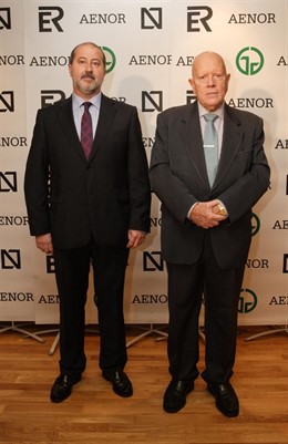 Manuel López Cachero y Emilio Flamarique, directivos de AENOR.