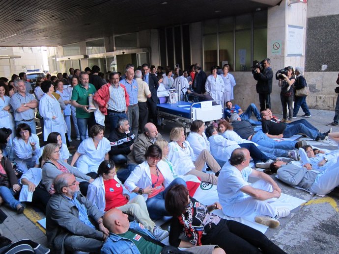 Protesta en el Hospital Xeral de Vigo