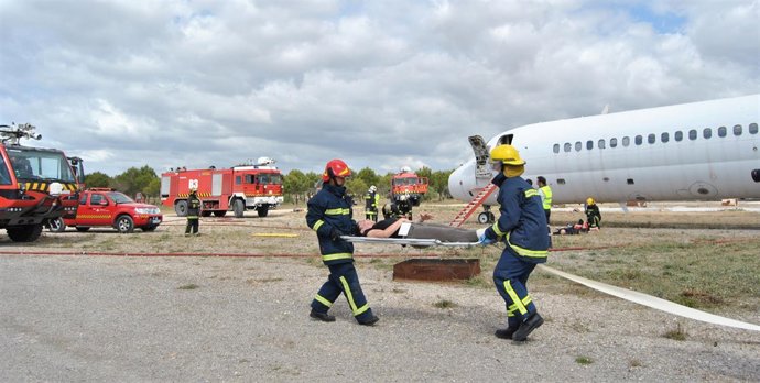 Simulacro de accidente aéreo en Palma