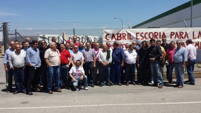 Trabajadores de El Cabril que respaldan al comité de empresa