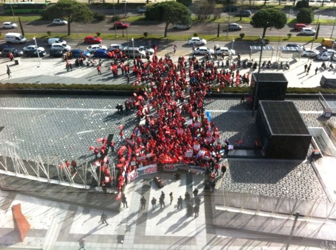 Trabajadores de Coca-Cola en La Castellana