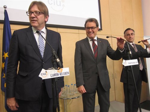 Artur Mas, Guy Verhofstadt y Ramon Tremosa