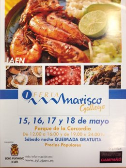 Cartel de la I Feria del Marisco Gallego de Jaén