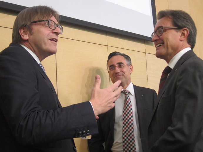 Artur Mas, Guy Verhofstadt y Ramon Tremosa