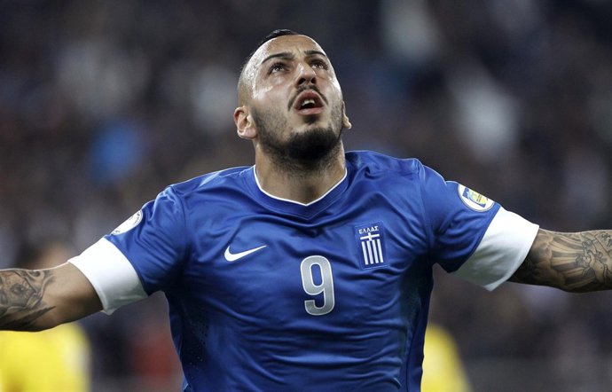 Kostas Mitroglou, delantero de la selección griega