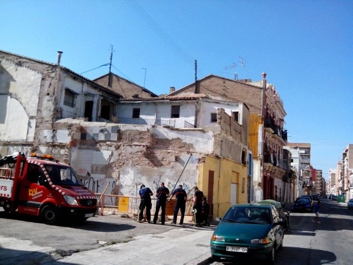 Bomberos intervienen en El Cabanyal