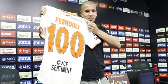 El jugador argelino del Valencia Sofiane Feghouli 