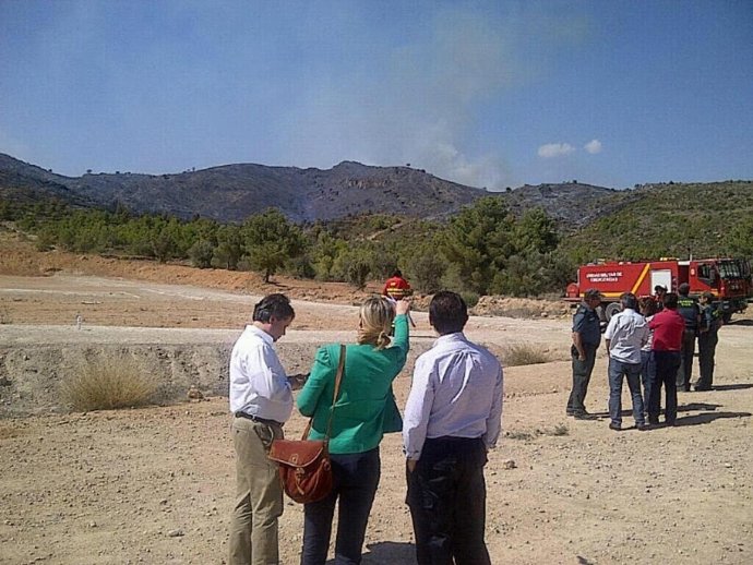 Zona del incendio de Marines 