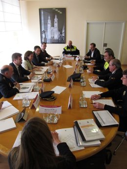 Imagen de la reunión de la Junta Local de Seguridad