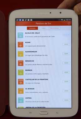 Imagen de la app en un dispositivo smartphone