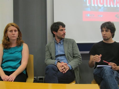 Ernest Urtasun (ICV-EUiA), en un debate con estudiantes