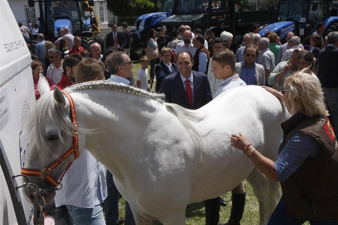 Diego en las fiestas de San Isidro en Galizano