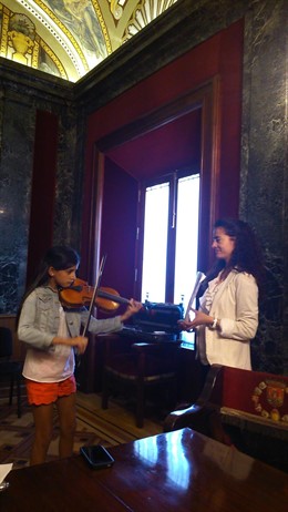 Demostración durante la rueda de prensa.