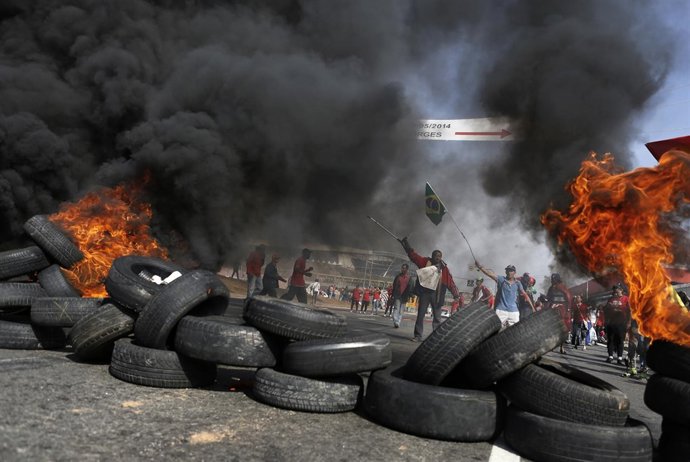 Protestas en Sao Paulo