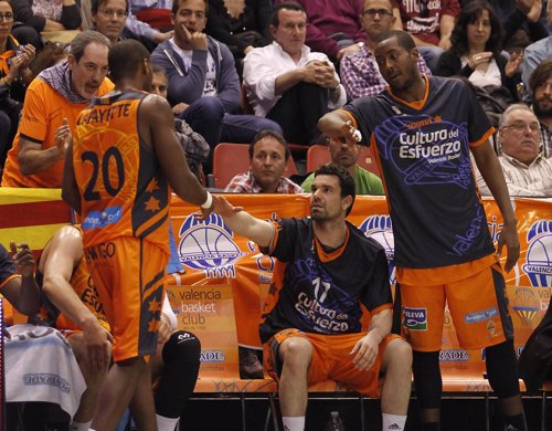 Rafa Martínez y Lafayette en el Valencia Basket