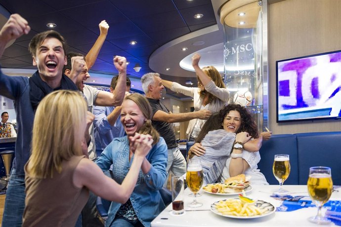 Mundial de fútbol a bordo de un barco de MSC Cruceros