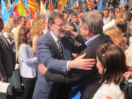 Mitin de las elecciones europeas con el presidente Mariano Rajoy (PP)