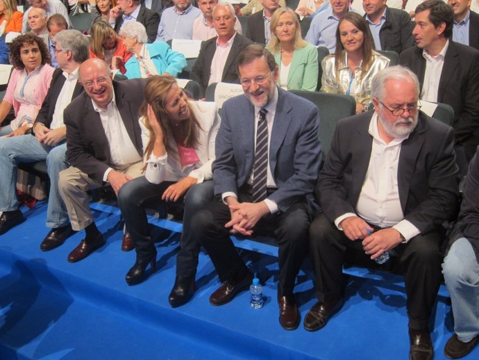 D.Montserrat, J.Cornet, S.Fisas, A.S.Camacho, M.Rajoy, M.A.Cañete (PP)