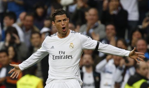 Cristiano Ronaldo celebra el doblete ante Osasuna