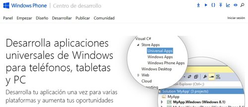 Windows Phone Centro de desarrollo