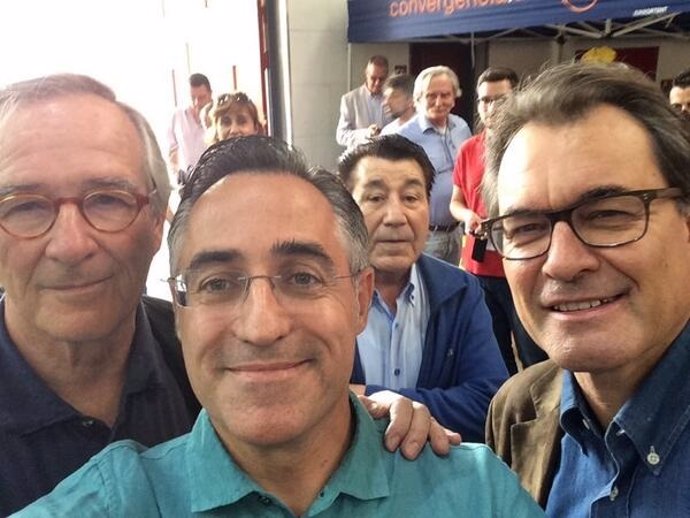 Ramon Tremosa, Xavier Trias y Artur Mas, selfie de CiU