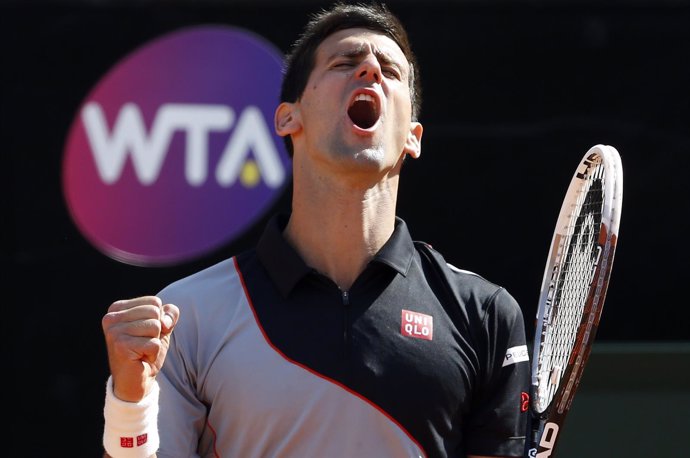 Novak Djokovic tras imponerse a Raonic en Roma