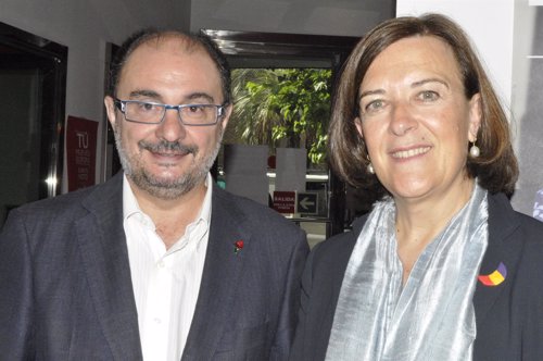 Javier Lambán e Inés Ayala (PSOE)