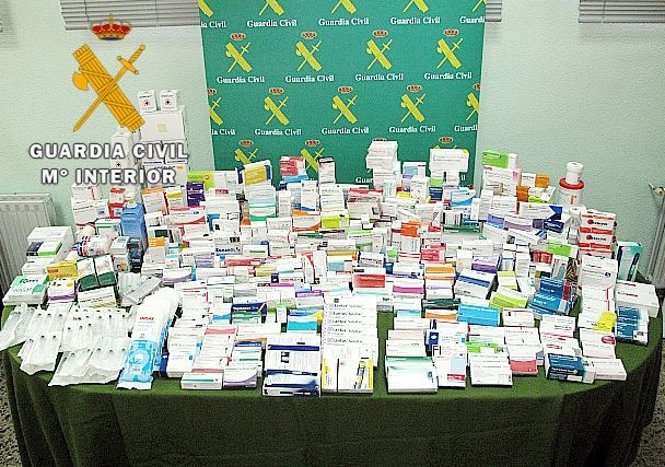 Medicamentos incautados en una operación contra el tráfico ilícito
