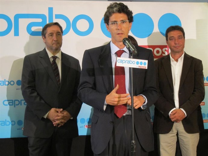 A.Ojinaga (Caprabo) y el conseller J.M.Pelegrí