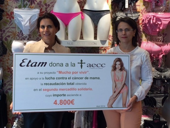 ETAM dona 4800€ a la Asociación Española contra el Cáncer