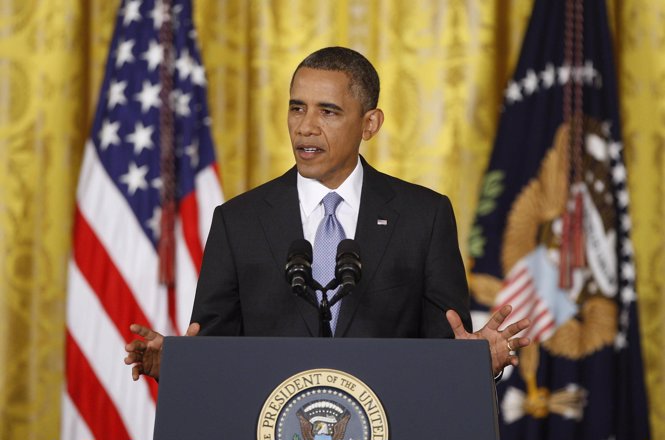 Barack Obama, durante una conferencia de prensa
