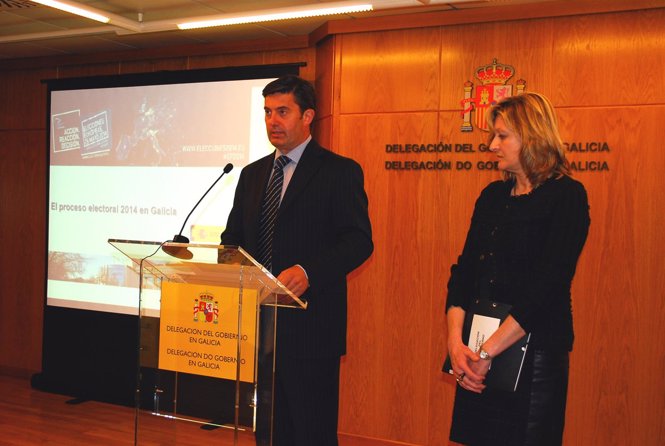 El delegado del Gobierno en Galicia en rueda de prensa.